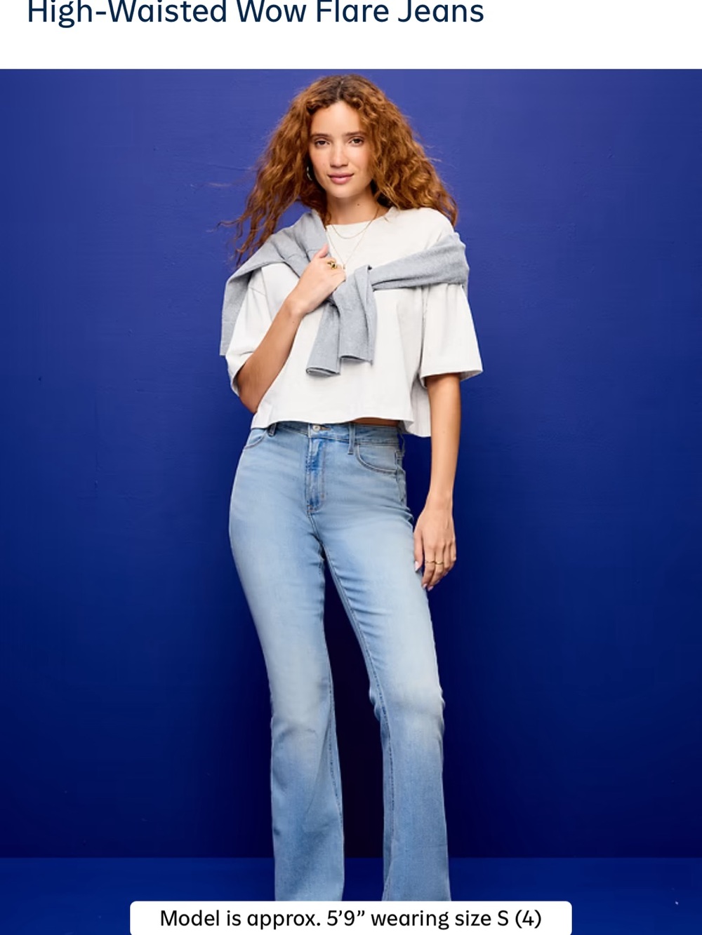 Old Navy Light Blue High Waisted Wow Flare Jeans